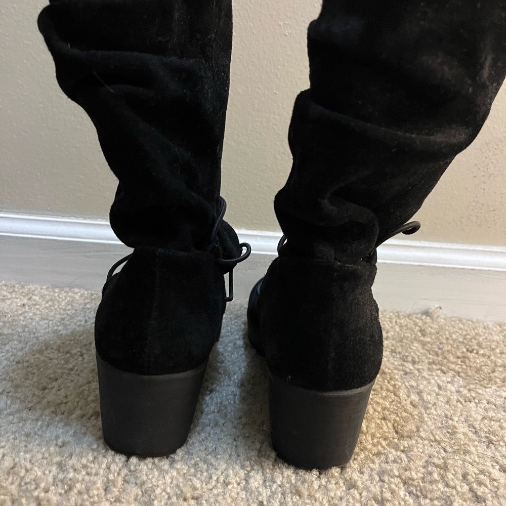 H by Halston Suede Wedge Boots with Faux Fur - Picture 8 of 8